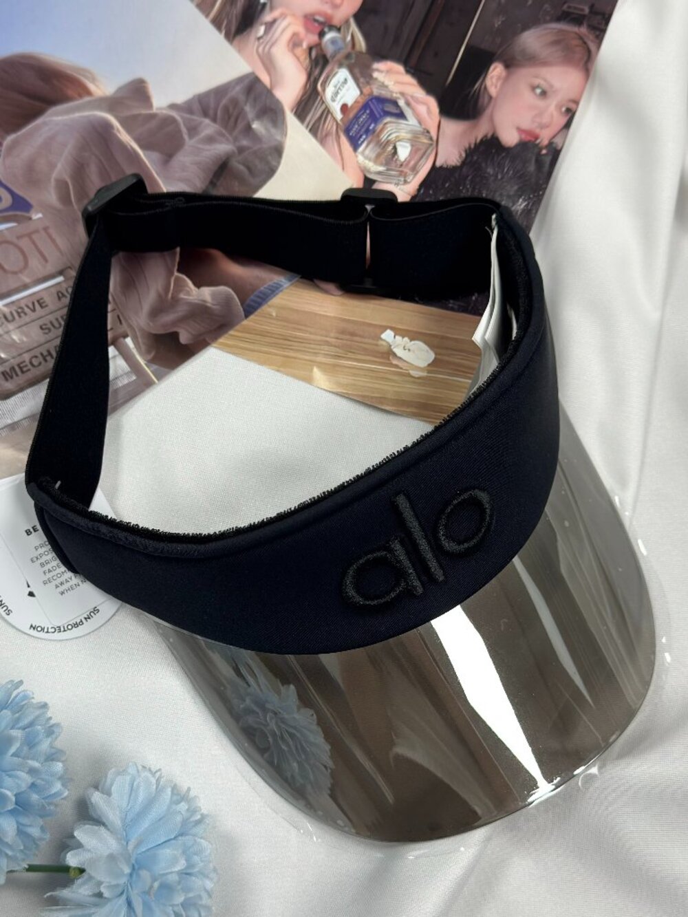 NWT🥏Alo Yoga Airlift Solar Visor Black Tennis Golf Cap🧢Minimal Sport Style - Picture 5 of 6